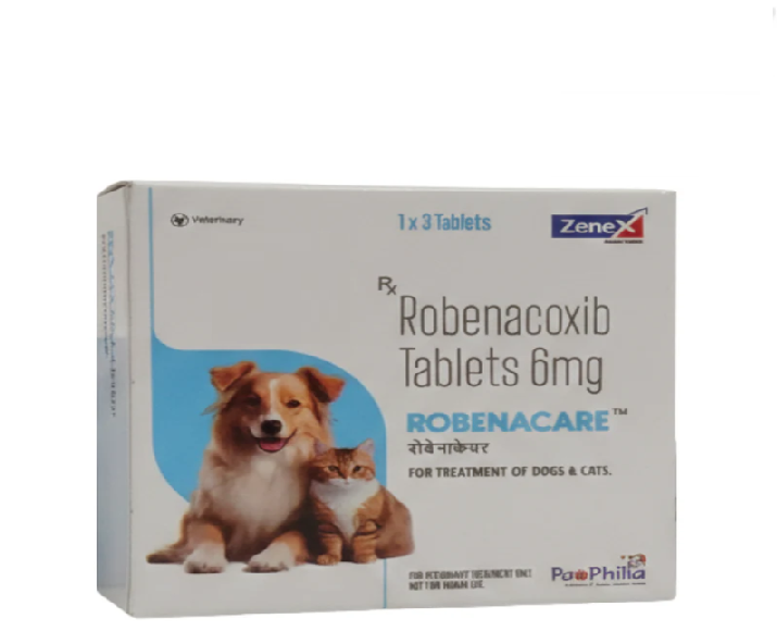 Zenex Robenacare 6 MG (Robenacoxib), Advanced Pain & Inflammation Relief for Dogs & Cats, 3 Tablets at ithinkpets.com 1 (1)