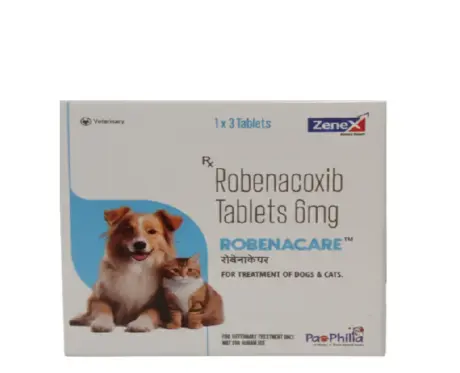 Zenex Robenacare 6 MG (Robenacoxib), Advanced Pain & Inflammation Relief for Dogs & Cats, 3 Tablets at ithinkpets.com 2 (1)