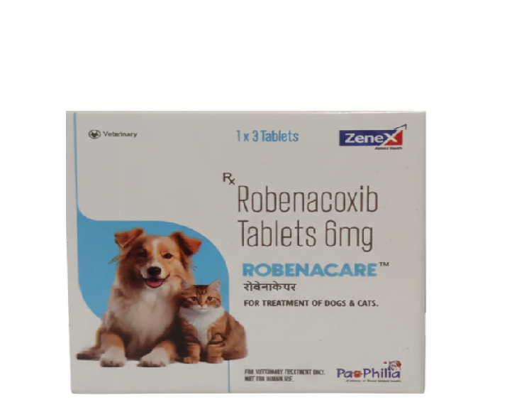 Zenex Robenacare 6 MG (Robenacoxib), Advanced Pain & Inflammation Relief for Dogs & Cats, 3 Tablets at ithinkpets.com 2 (1)