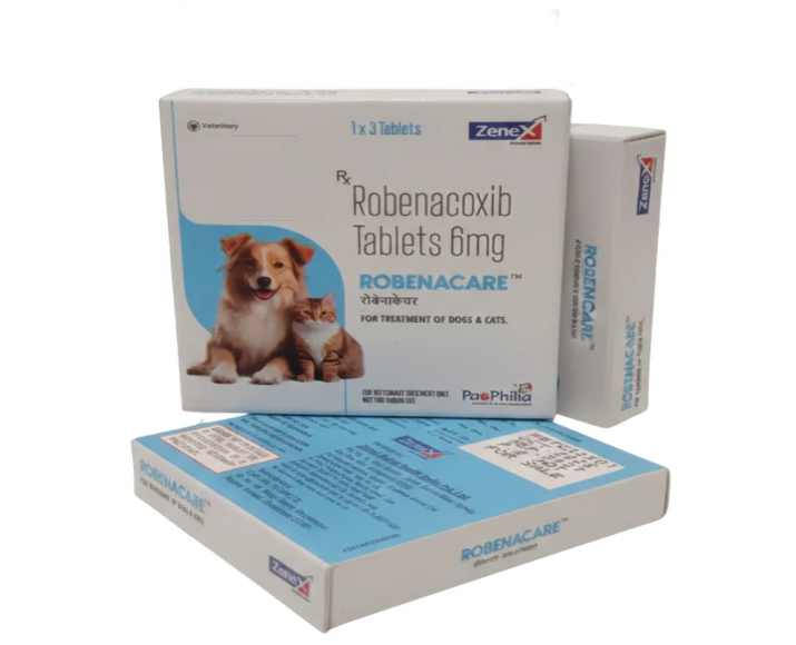 Zenex Robenacare 6 MG (Robenacoxib), Advanced Pain & Inflammation Relief for Dogs & Cats, 3 Tablets at ithinkpets.com 3 (1)